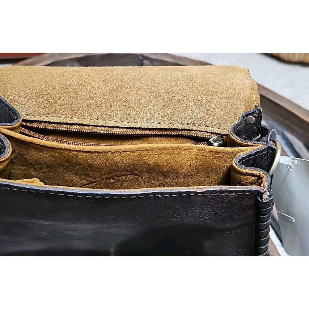 Patricia Nash Finch Leather Crossbody Bag Purse White Exotic Cat Brand New - Picture 5 of 10